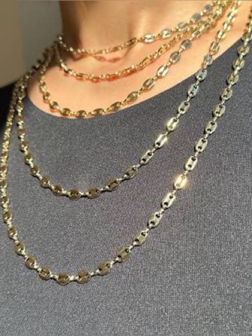 Jennifer Fisher 10k Gold Plated Medium Mariner Chain Necklace 60” - Picture 4 of 4